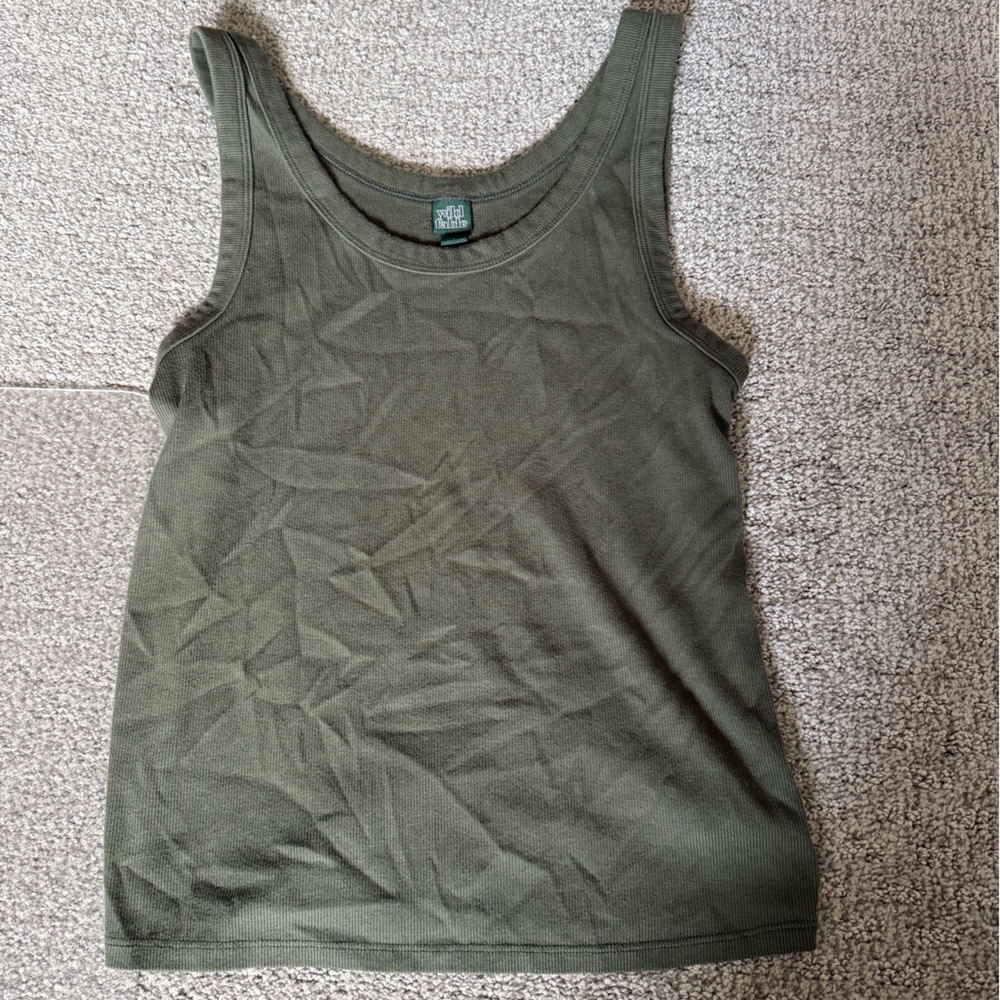 Wild Fable Olive Green Ribbed Top